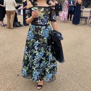 Multi colors sleeveless gown